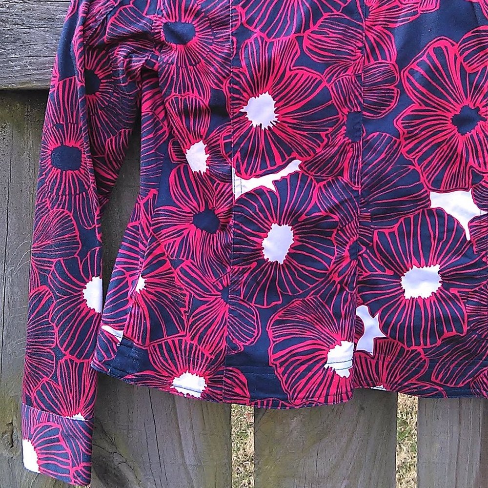 *SOLD* Charter Club Jacket Blazer Red White Blue Size Sml - Picture 5 of 8